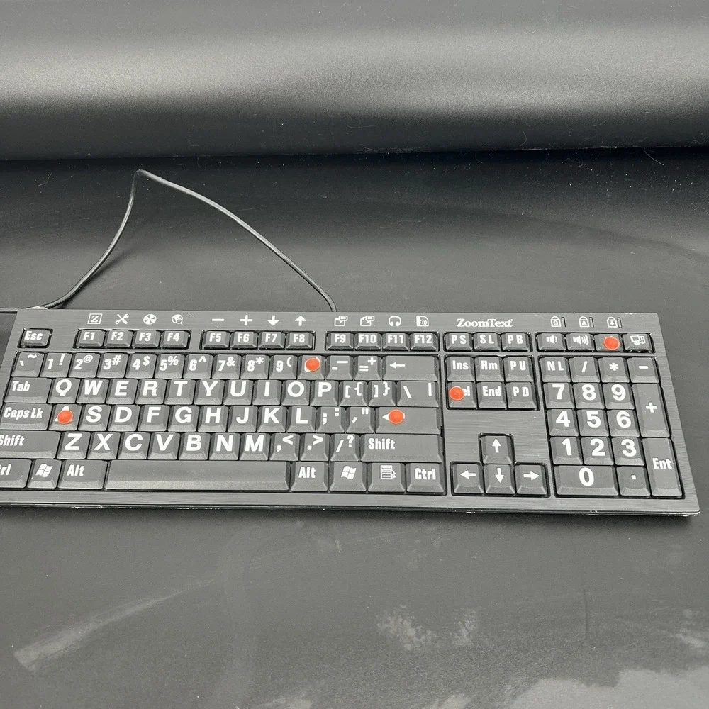 Logickeyboard ZoomText LXH JME7596H Wired Keyboard‎ NEW Without Box